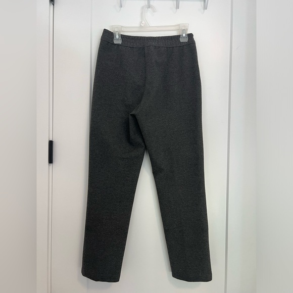 The Group Babaton -  Straight Leg Grey Flannel Pleated Pull On Pants - Picture 7 of 11